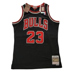 Men's Chicago Bulls Michael Jordan Mitchell & Ness Black 1997/98 Hardwood